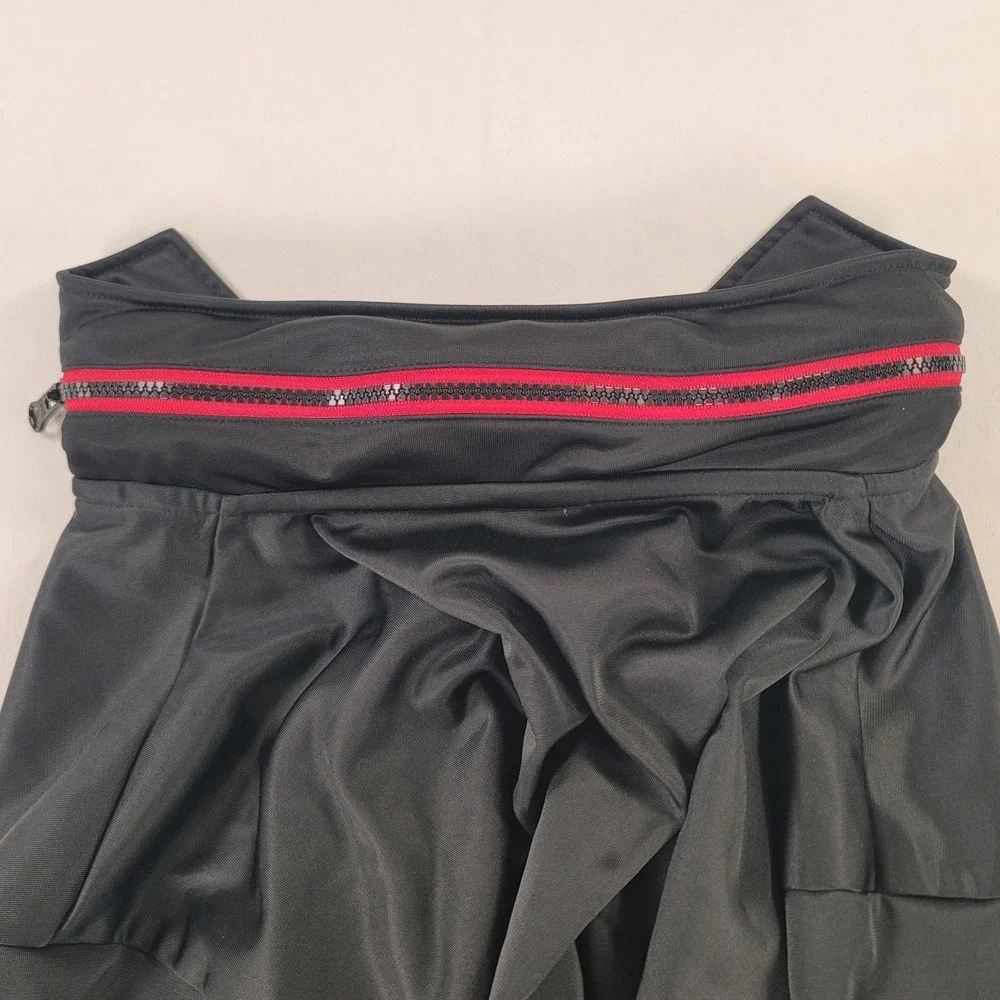 The North Face Hooded Full Zip Jacket Black Red Hidden Hood Men's Large